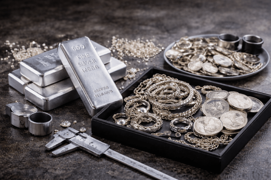 Silberankauf bei der Brune Schmuckmanufaktur – Bewertung von Silberschmuck und Silberbarren durch erfahrene Goldschmiede